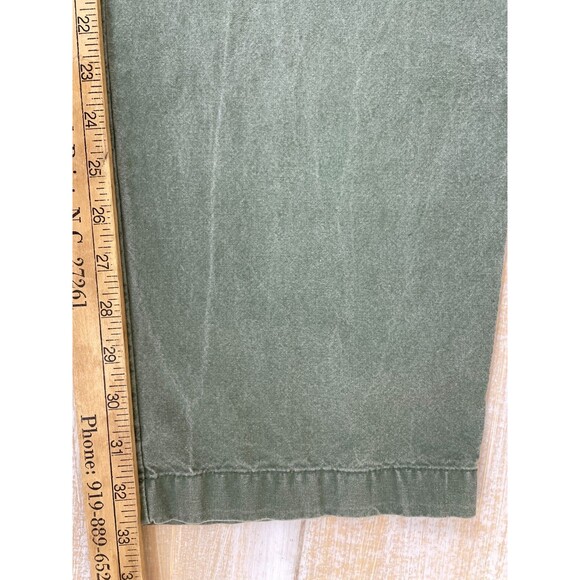 LL Bean Mens Cargo Pants Green Size 38 x 34 (36x33)  Cotton Straight Leg - Picture 9 of 9